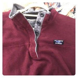 LL Bean Cotton Rugby - Burgundy